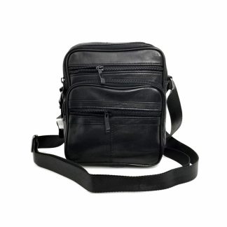 Borseta barbateasca de umar,din piele naturala, neagra, 19/16 cm, Magrot 215 emg 13902 - eMG: Alegerea Ta Perfectă