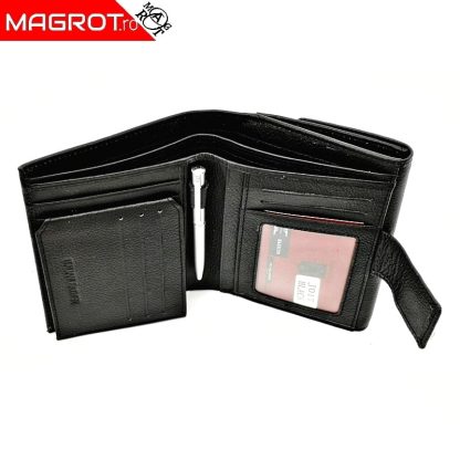 Portofel dama, din piele naturala, Hasssion j017 negru, Magrot 13806 - imagine 2