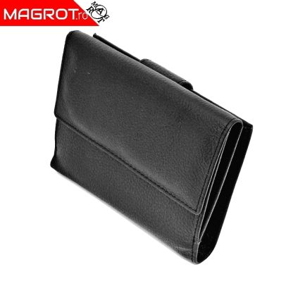 Portofel dama, din piele naturala, Hasssion j017 negru, Magrot 13806 - imagine 5