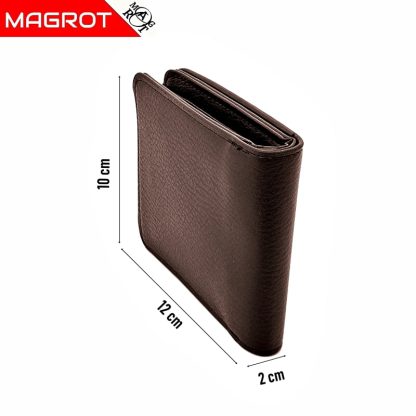 Portofel Volkswagen barbatesc, maro brun, din piele, MAGROT 919 - imagine 5
