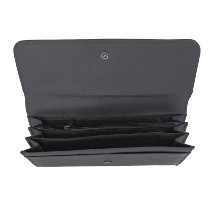 Portofel de dama din piele naturala, negru, 19/9 Magrot G015 13935 - imagine 3