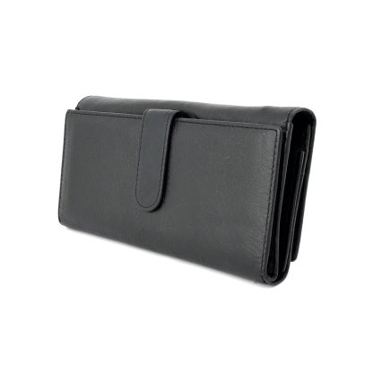 Portofel dama din piele naturala negru, original Hassion A05 - Magrot 13938 - imagine 2
