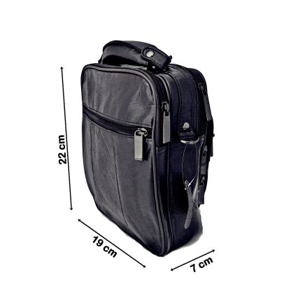 Borseta business din piele naturala 22 x19 negru Magrot 13958 - imagine 4