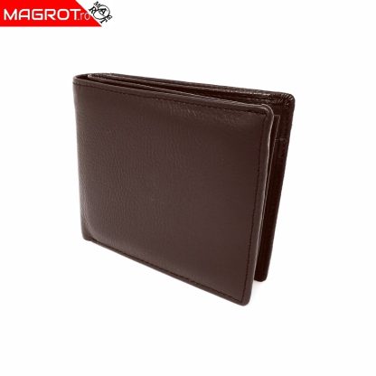 Portofel barbatesc din piele naturala , maro, Magrot, Hassion 623 - imagine 5