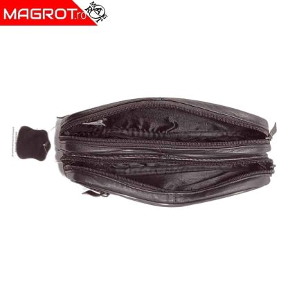 Borseta de mana din piele naturala maro pentru barbati,14/22, magrot 869 - imagine 2