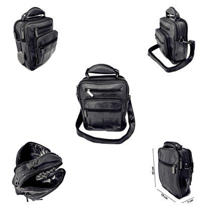 Borseta business din piele naturala 22 x19 negru Magrot 13958 - imagine 6