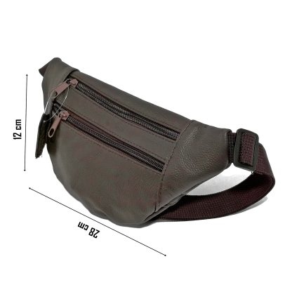 Borseta de brau, slim, din piele naturala, maro inchis, 28 x 12 cm, magrot 13834 - imagine 3