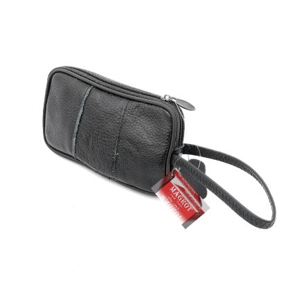 Borseta mica de mana, Magrot, din piele naturala, negru 2305 - imagine 4