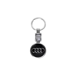 Breloc Audi 3d cu doua fete, metalic Magrot 20102