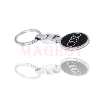 Breloc Audi 3d cu doua fete, metalic Magrot 20102 - imagine 2
