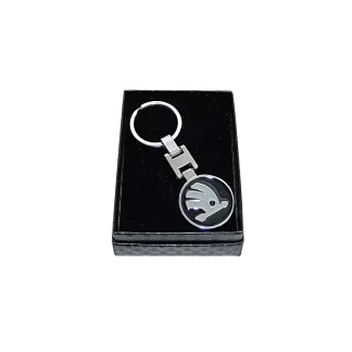 Breloc Skoda premium din inox 3d