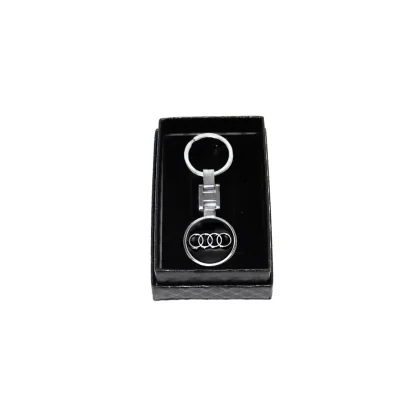 Breloc premium Audi 3d cu doua fete, cutie cadou Magrot 20170