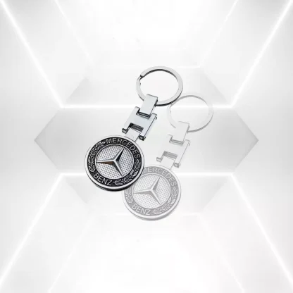 Breloc premium Mercedes 3d cu doua fete, in cutie cadou, material inox, Magrot 20398 Mercedes - imagine 2