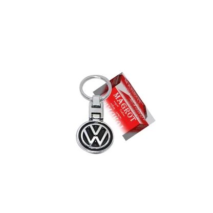 Breloc premium volkswagen 3d negru cu doua fete, in cutie cadou metalic Magrot 20246 - imagine 3