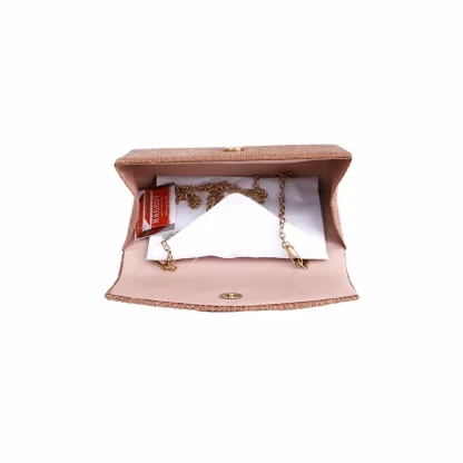 Geanta plic pentru ocazii si petreceri, roze, sclipici, 20/10 cm, Magrot 20299 - imagine 4