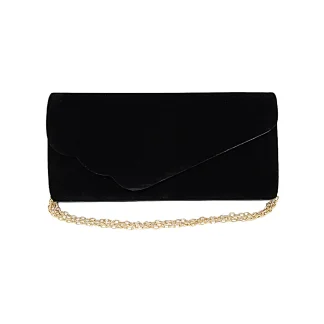 Plic poseta, pentru ocazii si petreceri, negru, catifea, 26 x 12 cm, Magrot 20367