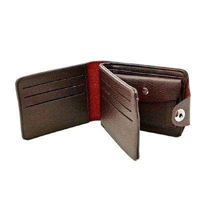 Portofel barbatesc, Skoda maro, din piele, cu sigla Skoda,12 x 10 x 2 cm, Magrot 20048 - imagine 3