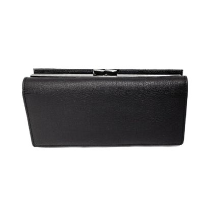 Portofel de dama, Hassion, din piele naturala, negru 19 x 10 cm magrot 1519 - imagine 4