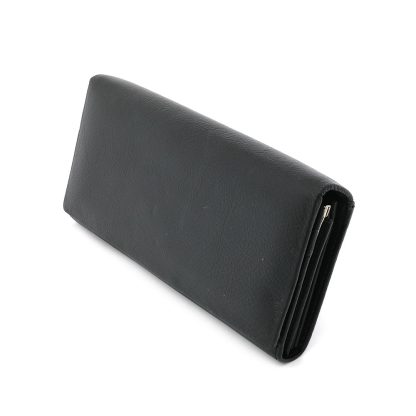 Portofel de dama, din piele naturala, negru, Hassion A01 Black, Magrot - imagine 4