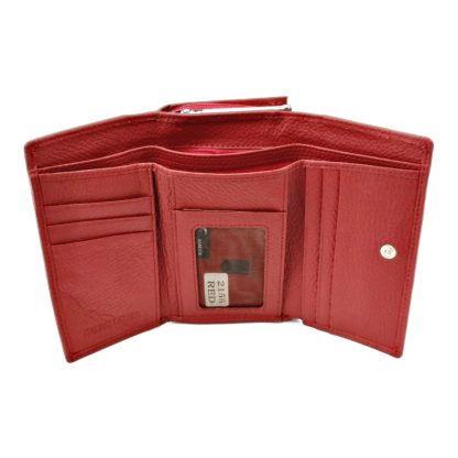 Portofel mic de dama din piele naturala, magrot Hassion, 2155, red, Magrot - imagine 3