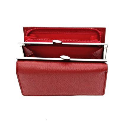 Portofel mic de dama din piele naturala, magrot Hassion, 2155, red, Magrot - imagine 4