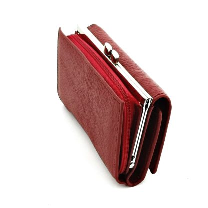 Portofel mic de dama din piele naturala, magrot Hassion, 2155, red, Magrot - imagine 6