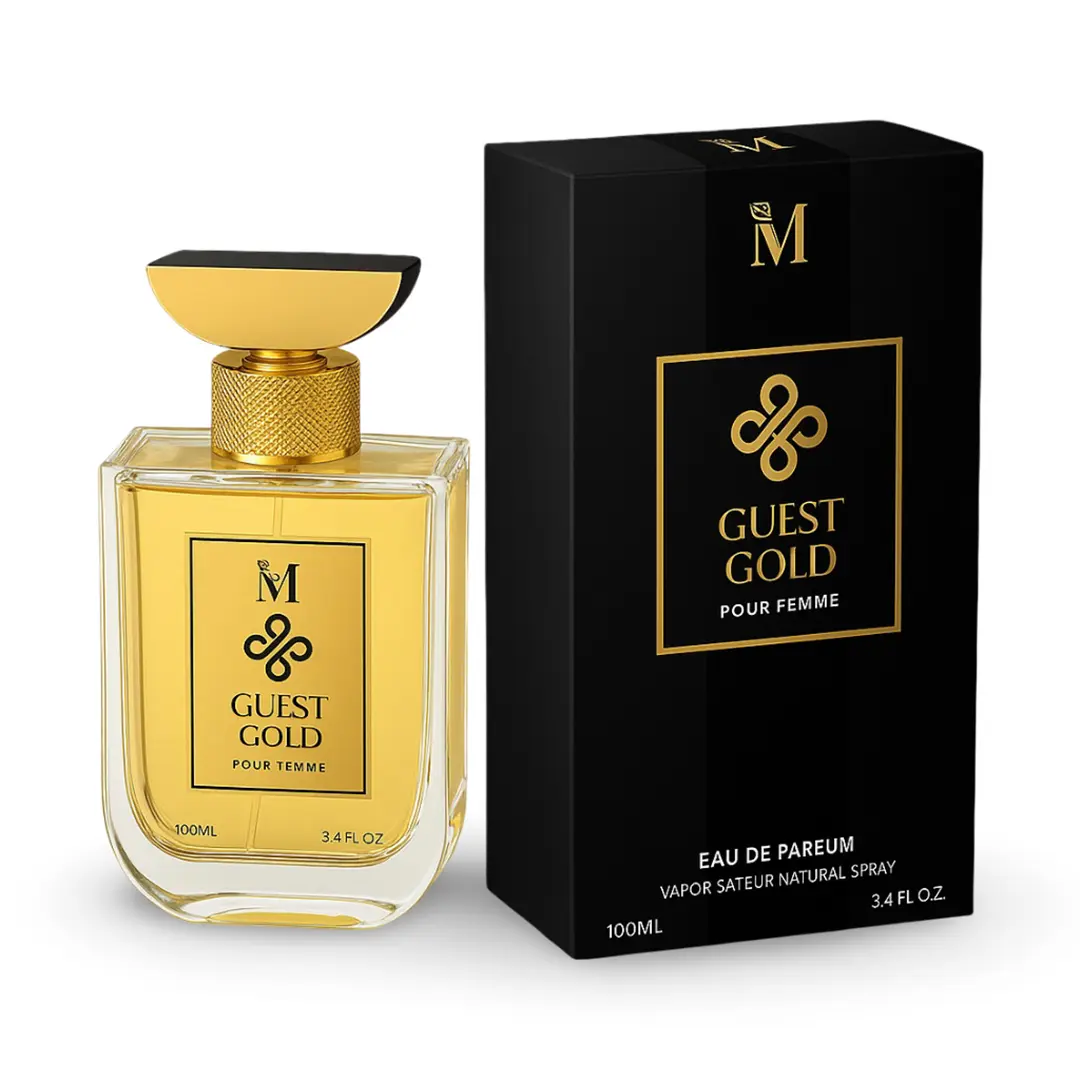 Parfum dama Guest Gold Pour Femme 100ml – Eau de Parfum - Floral oriental – dulce, cald si seducator – Inspirat din Gucci Guilty Intense - Magrot 25054