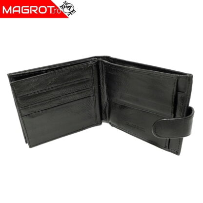 Portofel barbatesc, Hassion 7137, black, din piele naturala - imagine 5