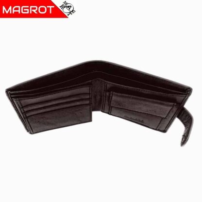 Portofel barbatesc maro din piele naturala magrot, Hassion f052 - imagine 4