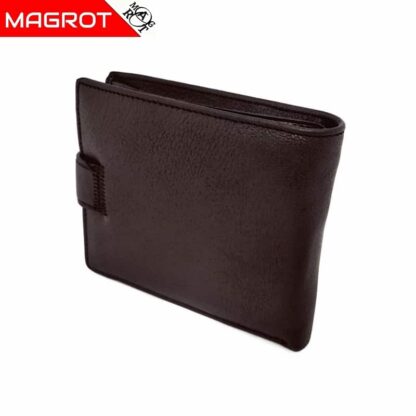 Portofel barbatesc maro din piele naturala magrot, Hassion f052 - imagine 5