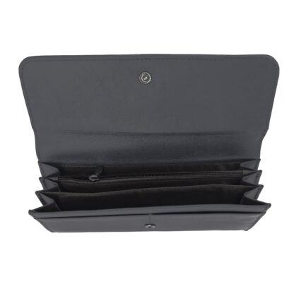 Portofel de dama din piele naturala, negru, 19/9 Magrot G015 13935 - imagine 3