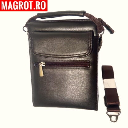 Borseta barbateasca, maro, buzunar cu sertar pentru carduri, 21/17 cm Magrot  663212 - imagine 4