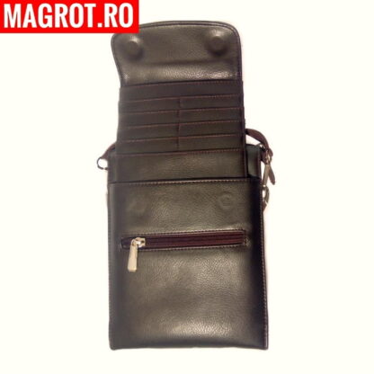 Borseta barbateasca, maro, buzunar cu sertar pentru carduri, 21/17 cm Magrot  663212 - imagine 3