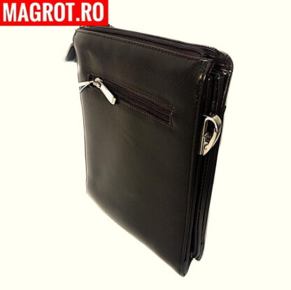 Borseta barbateasca, maro, buzunar cu sertar pentru carduri, 21/17 cm Magrot  663212 - imagine 6