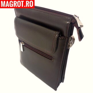 Borseta barbateasca, maro, buzunar cu sertar pentru carduri, 21/17 cm Magrot  663212