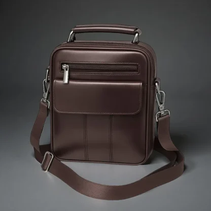 Borseta din piele naturala 23 x 19 maro Magrot 20155 - imagine 6