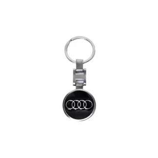Breloc Audi 3d cu doua fete, metalic Magrot 20102