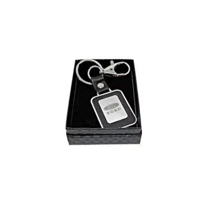 Breloc Ford, material piele, metal, ambalat in cutie, Magrot 20331 Ford - imagine 2