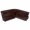 Portofel barbatesc din piele naturala, magrot, maro inchis, Hassion F055 20185 - imagine 4