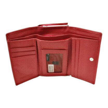 Portofel mic de dama din piele naturala, magrot Hassion, 2155, red, Magrot - imagine 3